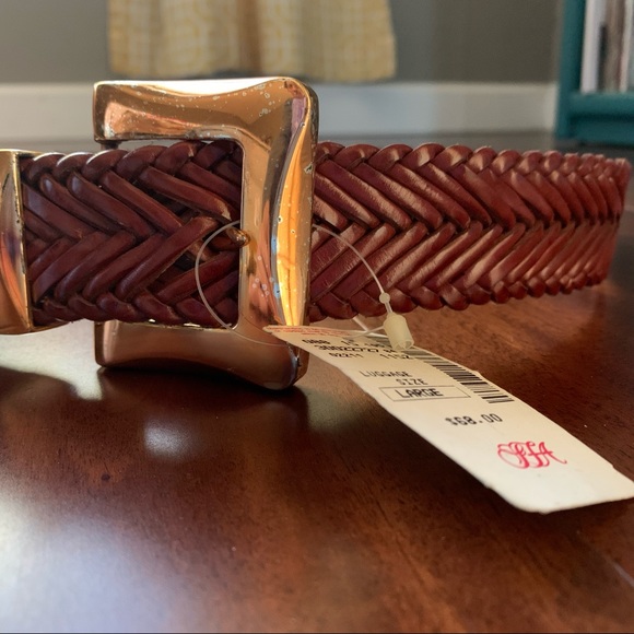 linda allard ellen tracy braided belt safari 90s L